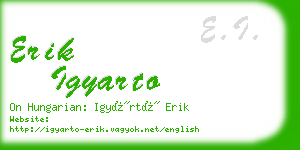 erik igyarto business card